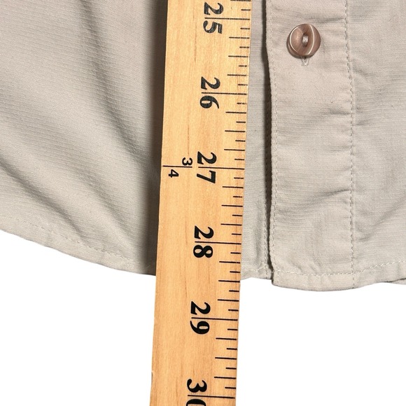 White Sierra Shirt, Men's Size Large Hiking Camp Button Up Short Sleeve Pockets - Picture 7 of 16